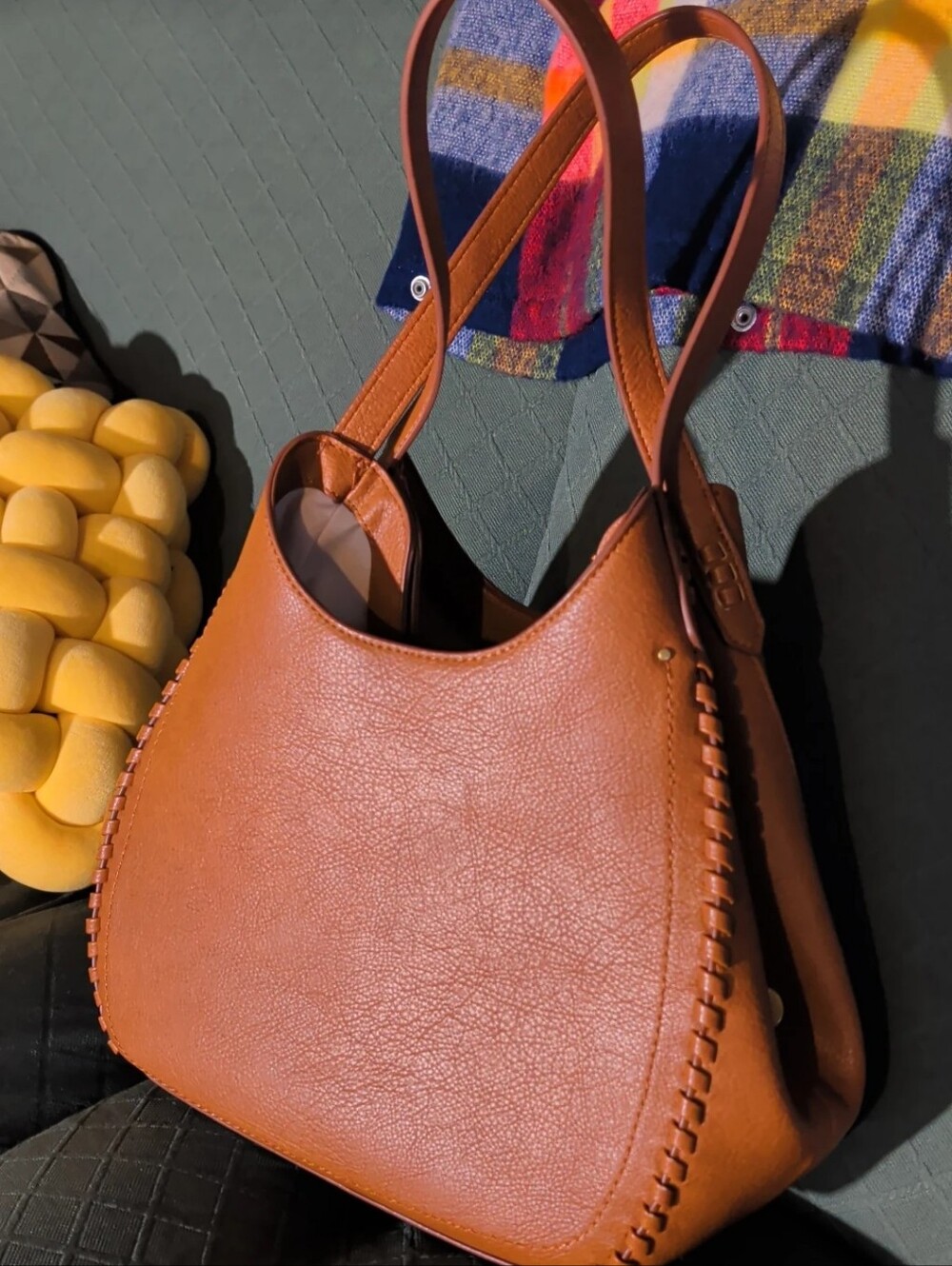 Style & co whip stitch soft 4-poster tote. New without tags See